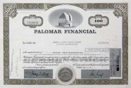 «Palomar Financial 1978»